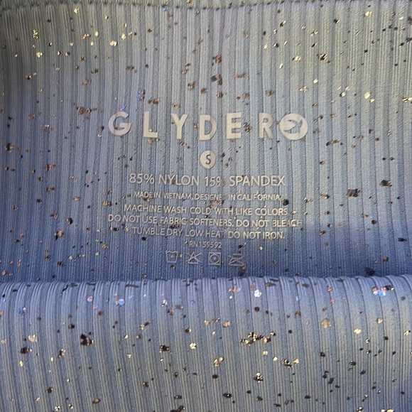 Glyder Baby Blue and Metallic Leggings - Picture 3 of 4